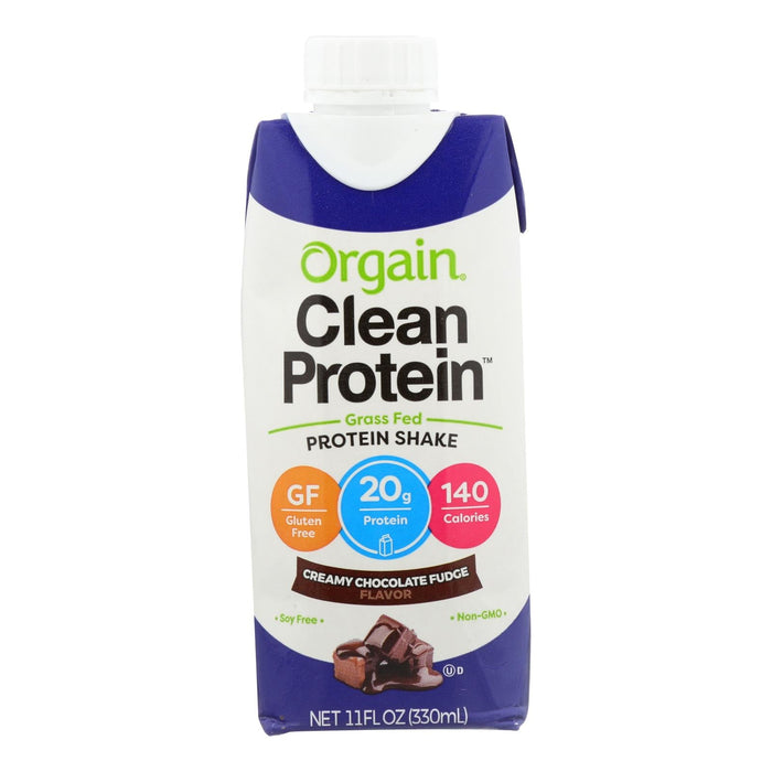 Orgain Creamy Chocolate Fudge Protein Shake 12-Pack, 11 fl oz