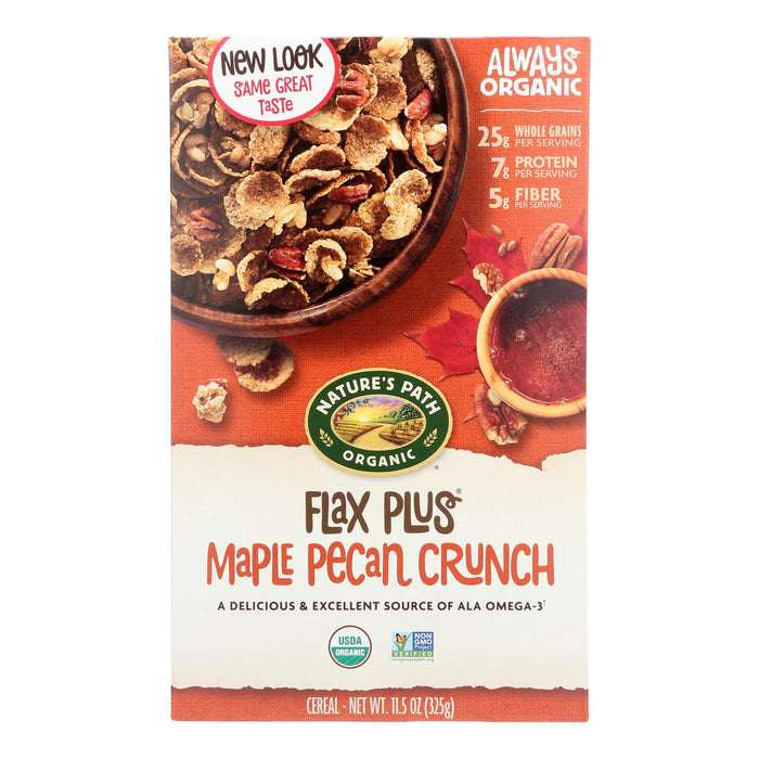 Nature's Path Maple Pecan Crunch Flax Plus - Enriched with Omega-3s (Pack of 12) - 11.5 Oz