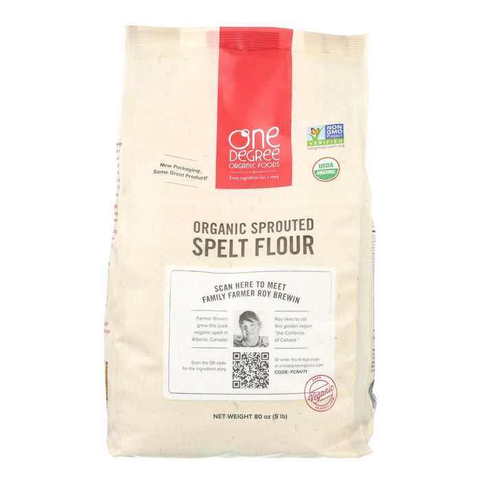 One Degree Organic Sprouted Spelt Flour - Organic - Case of 4 - 80 Oz Each