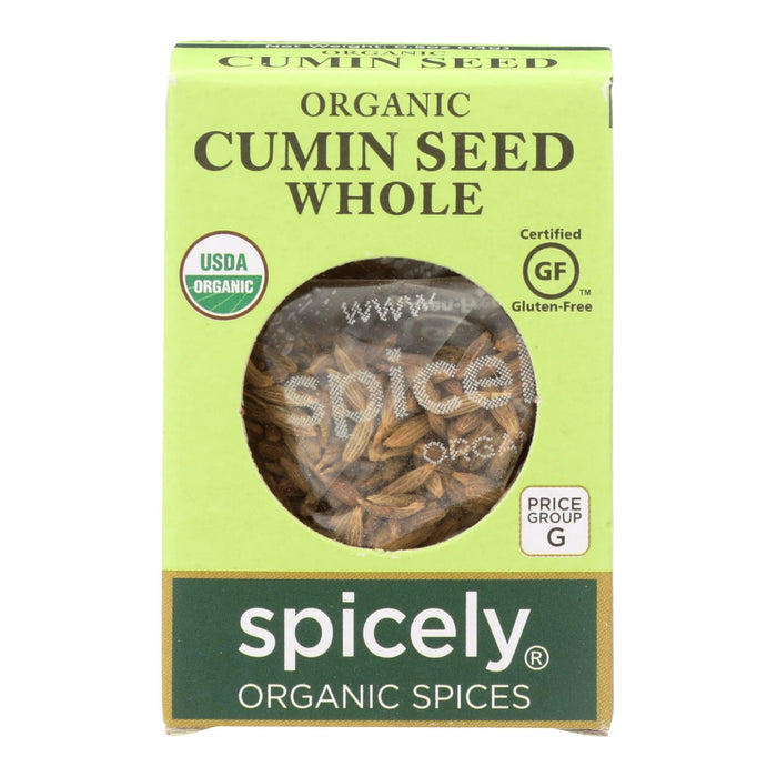 Spicely Organics Organic Whole Cumin Seed (6 x 0.5 Oz.)