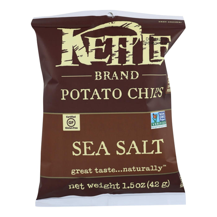 Kettle Brand Sea Salt Potato Chips, 24 Pack, 1.5 Oz Bags