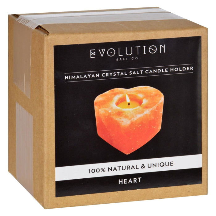 Evolution Salt Tealight Candle Holder, Heart-Shaped