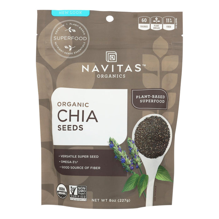 Navitas Naturals Organic Raw Chia Seeds (8 Oz, Pack of 12)
