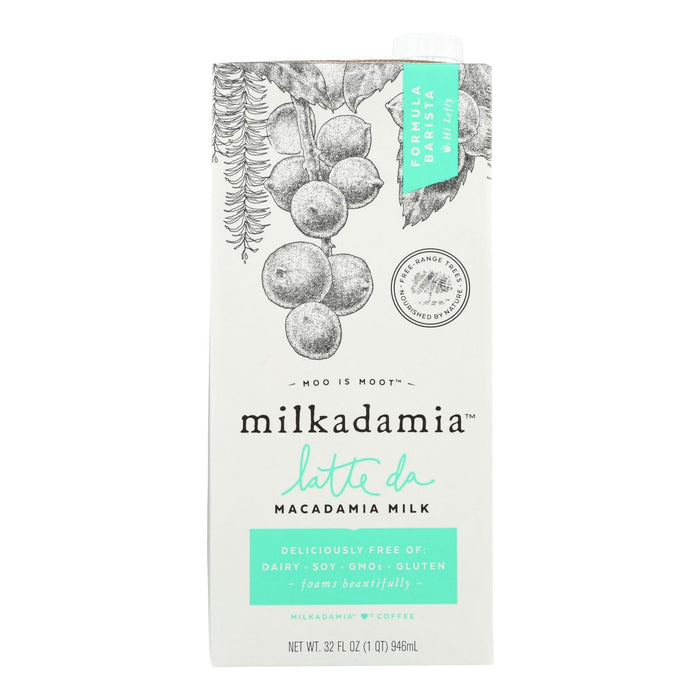 Milkadamia Latte Da Barista Macadamia Milk (Pack of 6 - 32 Fl. Oz.)