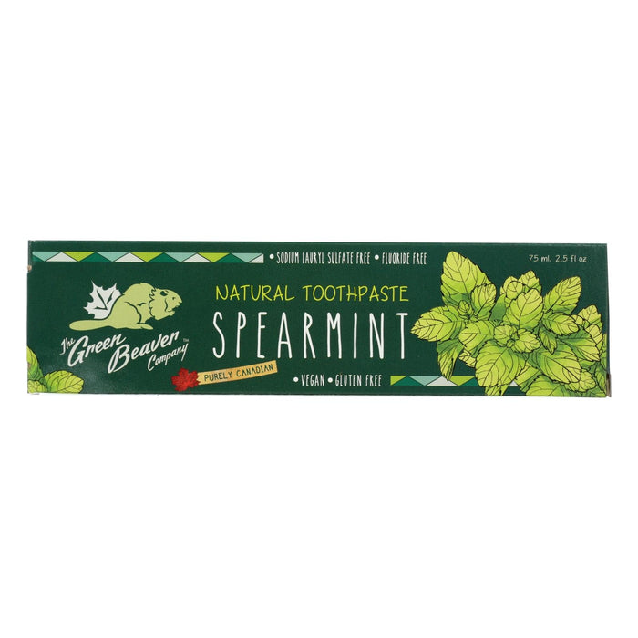 Green Beaver Fluoride-Free Spearmint Toothpaste, 2.5 Fl Oz.