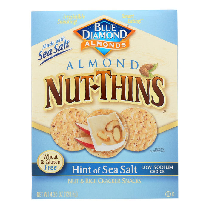 Blue Diamond Nut Thins: Savory Sea Salt Flavor (Pack of 12 - 4.25 Oz. Each)