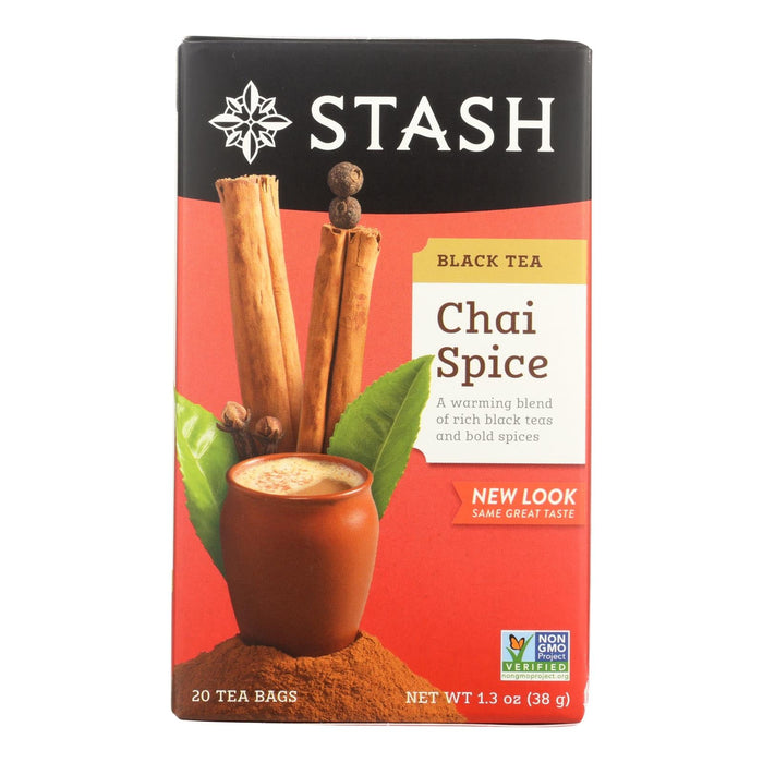 Stash Tea Chai Black Tea - Double Spice, 20 Bags/Box
