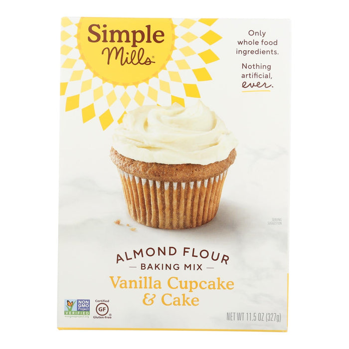 Simple Mills Vanilla Cake Mix with Almond Flour (Pack of 6) - 11.5 Oz.