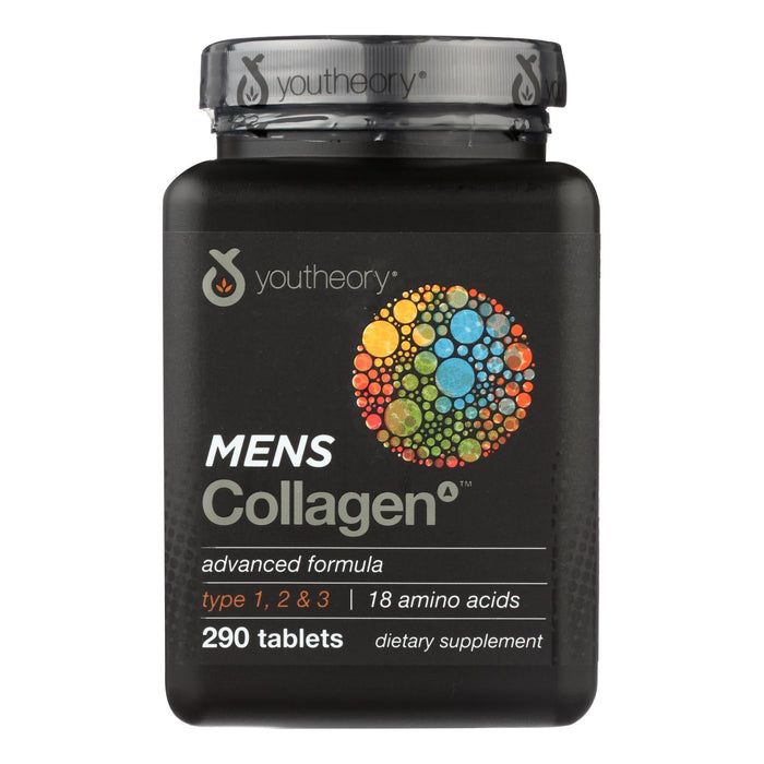 Youtheory Men's Advanced Collagen: 290 Tablets for Enhanced Skin, Hair, Joint & Muscle Health