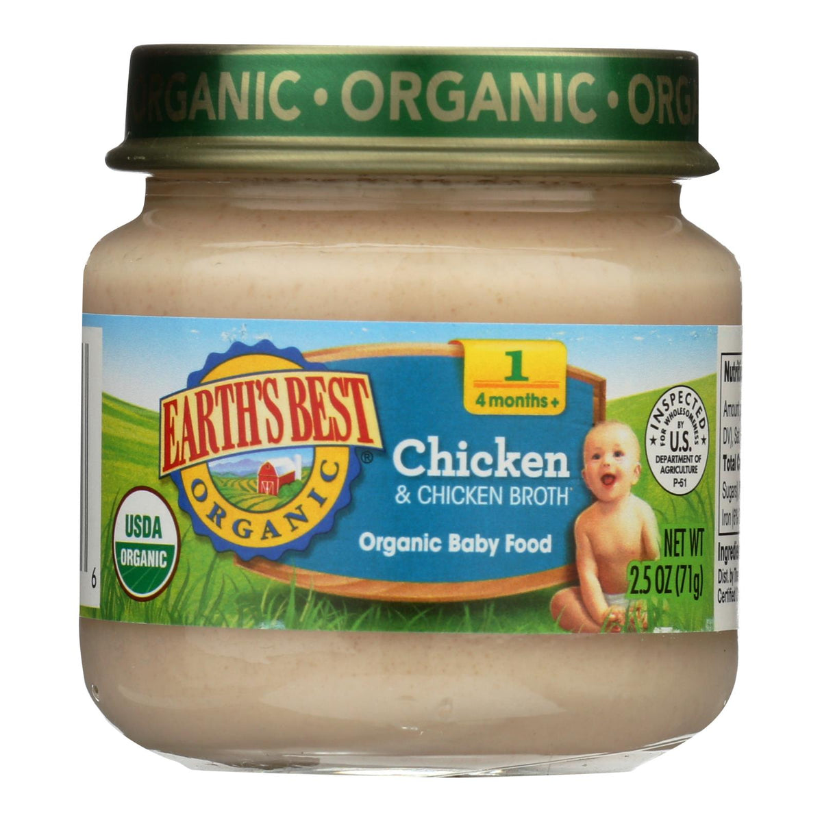 Earth's Best Stage Organic Chicken Chicken Broth Baby Food