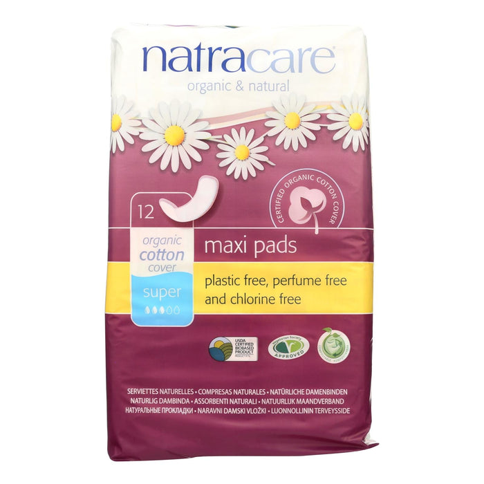 Natracare Super Maxi Pads - 12 Pack