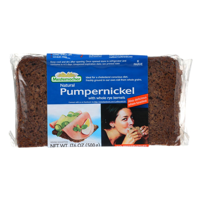 Mestemacher Westphalian Classic Pumpernickel Bread, 12-Pack of 17.6 Oz Loaves