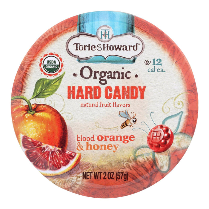 Torie & Howard Organic Hard Candy: Blood Orange & Honey, 2 Oz Each (8-Pack)