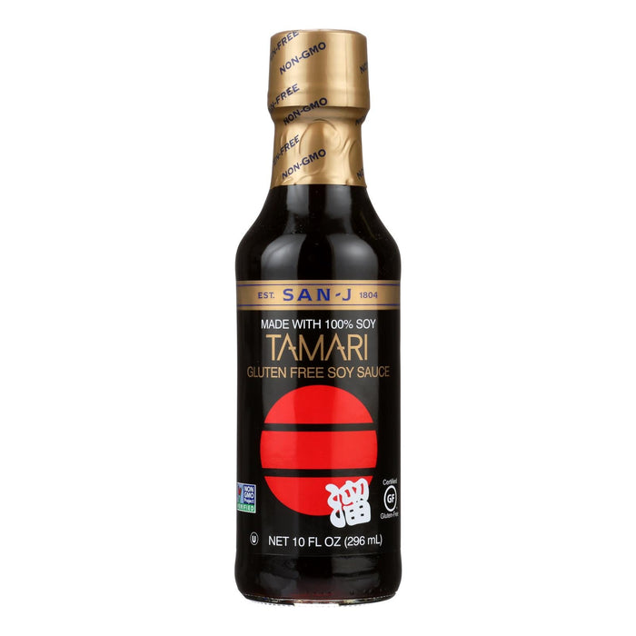 San-J Premium Tamari Gluten-Free Soy Sauce, Pack of 6 - 10 Fl Oz Bottles