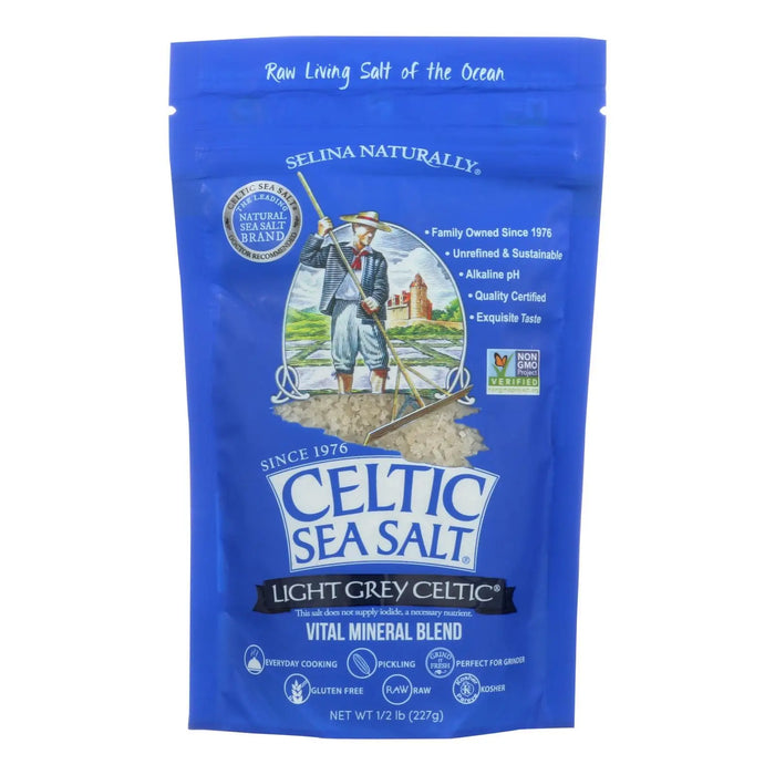 Bulk Pack of 6, Celtic Sea Salt Light Grey, 0.5 Lb.