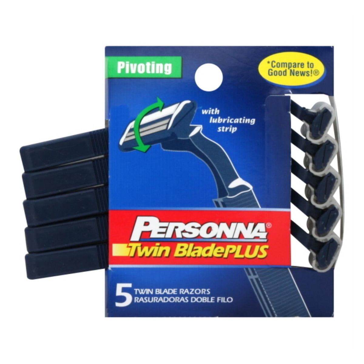 Personna Twin Blade Plus Disposable Razors with Lubricating Strip (Pac ...
