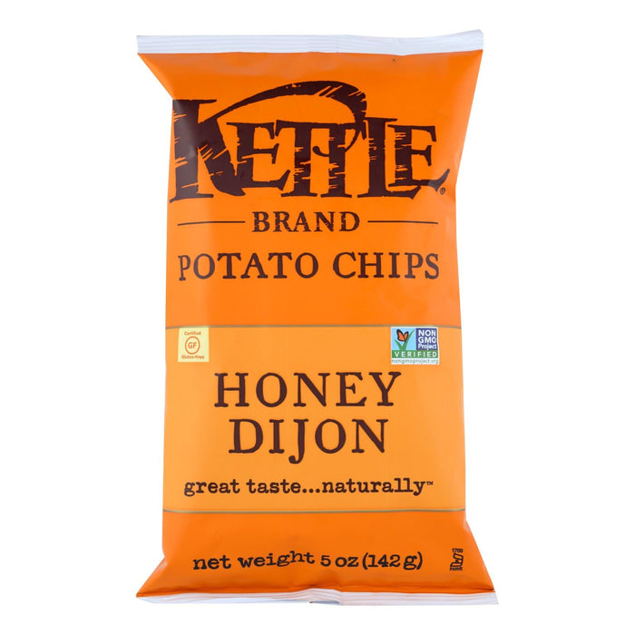 Kettle Brand Potato Chips, Honey Dijon, 5 Oz, Pack of 15