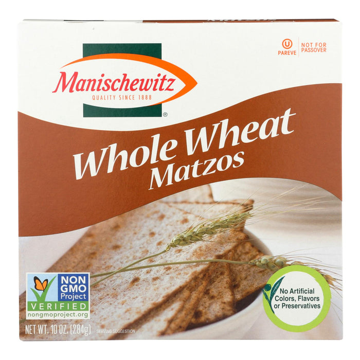 Manischewitz Whole Wheat Matzo - 10 Oz. (Pack of 12)