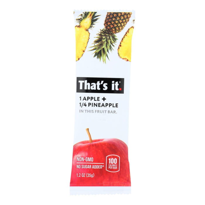 That's It Fruit Bars - Apple and Pineapple Flavor - 12 Count - 1.2 Ounces Each