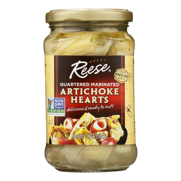 Reese Marinated Artichoke Hearts, 12 oz Quarters (Pack of 12)