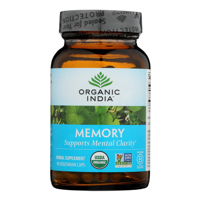 Organic India Memory & Mental Clarity Supplement (90 Vegetarian Capsules)