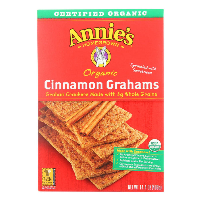 Annie's Homegrown Organic Cinnamon Graham Crackers, 14.4 Oz. (Pack of 12)