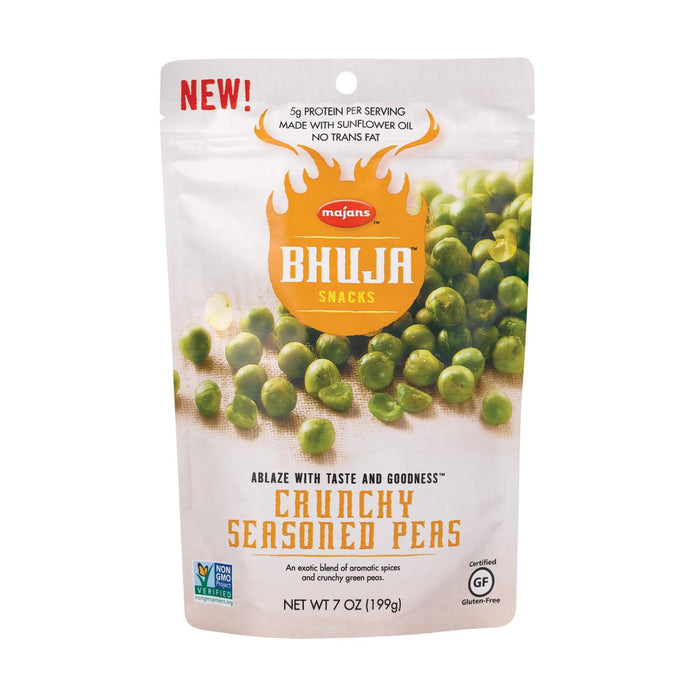 Bhuja Snacks Crunchy Seasoned Peas, 7 Oz. (Pack of 6)