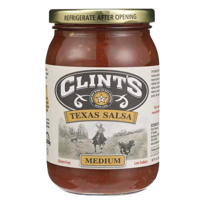 Clint's Salsa - Medium Mexican, 16 Oz. Pack of 6