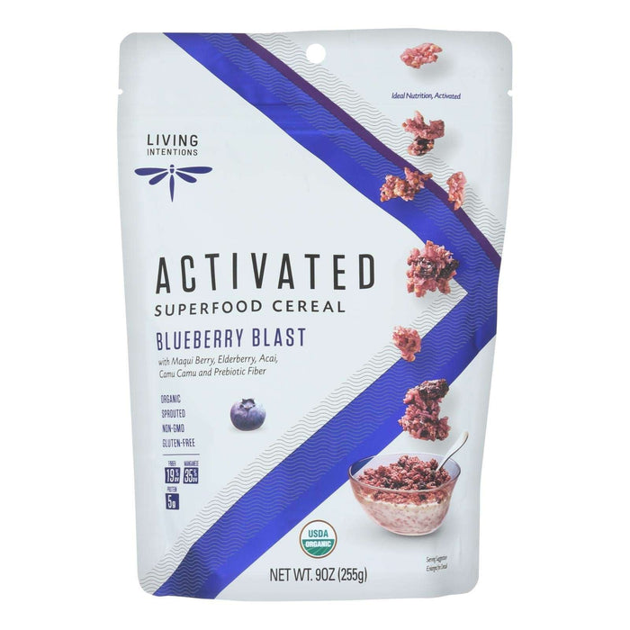 Activated Superfood Cereal Blueberry Blast by Living Intentions (Pack of 6 - 9 Oz.)