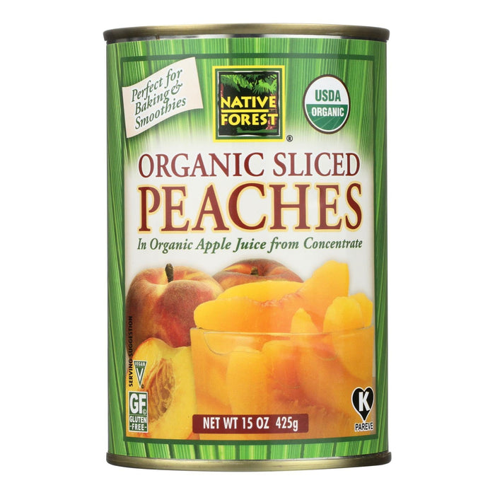 Native Forest Organic Sliced Peaches, 15 Oz (Pack of 6)