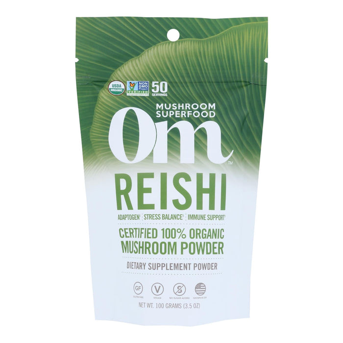 Om Mushroom Superfood Reishi Organic Mushroom Powder, 3.5 Ounce