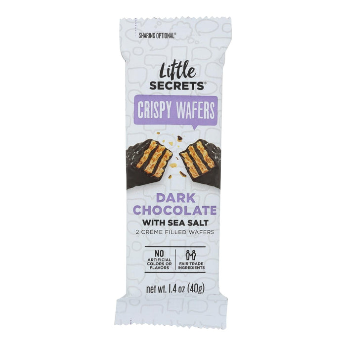 Little Secrets Crispy Dark Chocolate Sea Salt Wafers 1.4 Oz. Case of 12