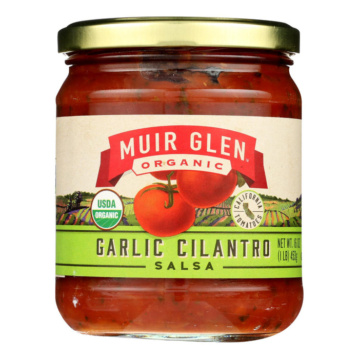 Muir Glen Garlic Cilantro Salsa - 16 Oz. Pack of 12