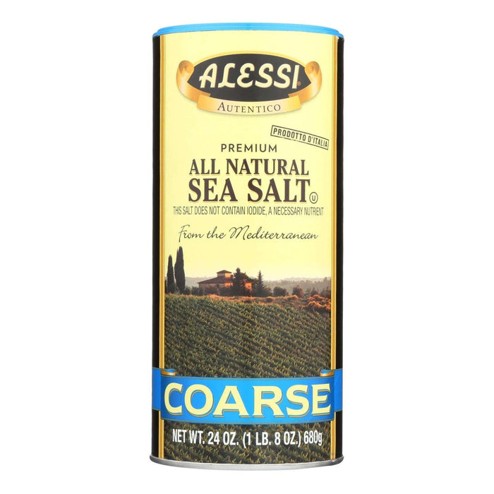 Alessi Coarse Mediterranean Sea Salt, 24 Oz. (Pack of 6)