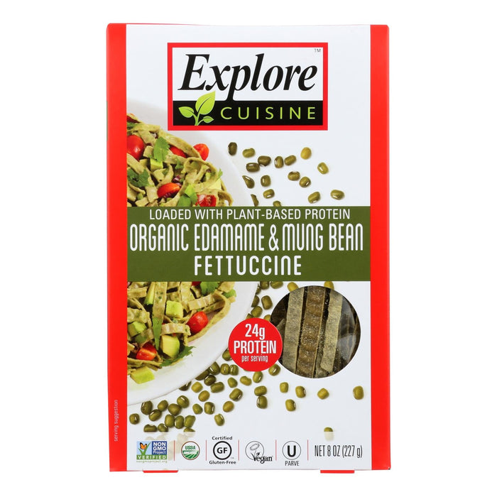 Explore Cuisine Fettuccine Pasta: Edamame, Mung Bean (6 Pack, 8 Oz Each)