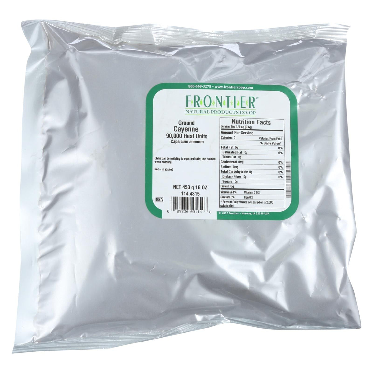 Frontier Herb Cayenne Chili Powder, 90000 HU, 1 lb — Specialty Food Source