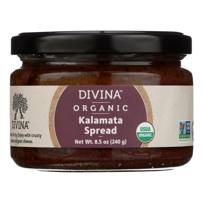 Divina Organic Premium Kalamata Olive Spread | 6x8.5 Oz. | Gluten-Free