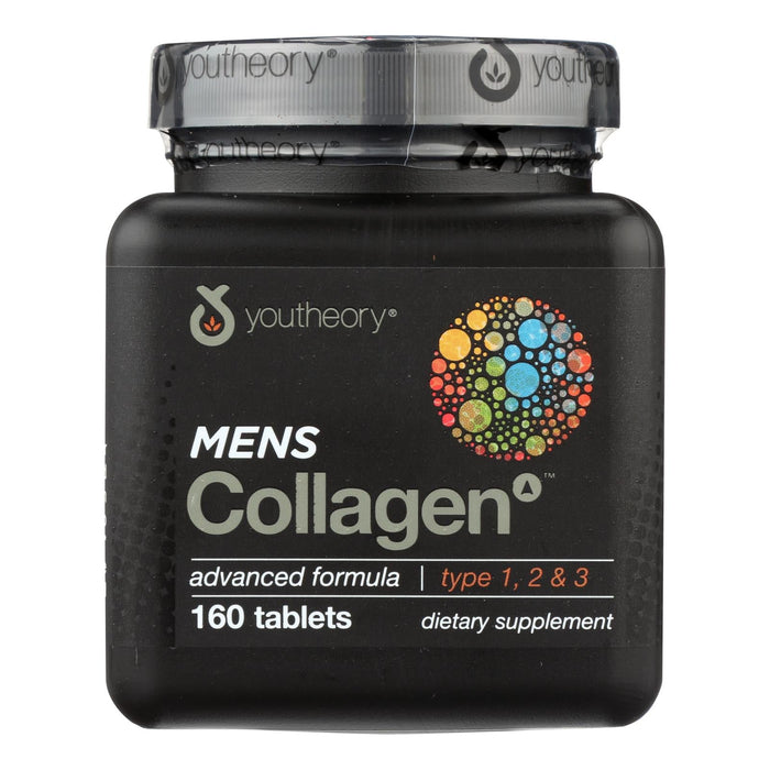 Youtheory Men's Advanced Collagen: Supports Healthy Joints, Muscles, Hair, Skin, and Nails (160 Tablets)