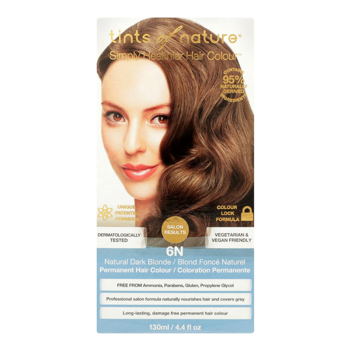 Tints Of Nature 4.4 Oz. 6n Natural Dark Blonde Permanent Hair Dye