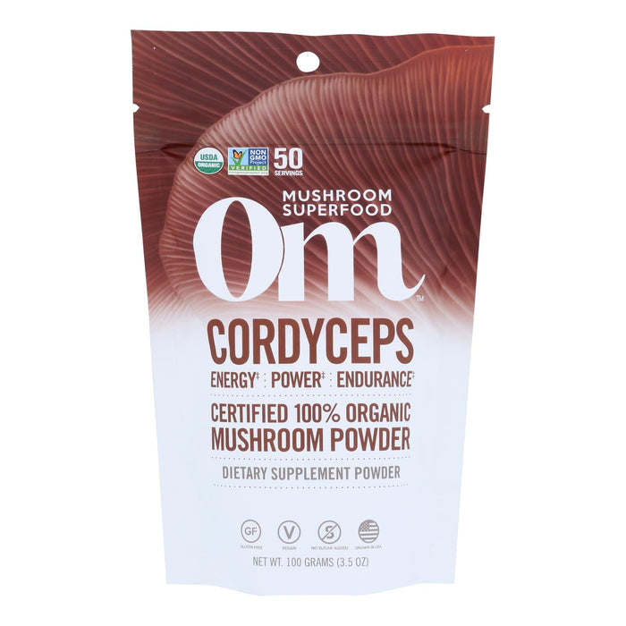 Om Mushroom Superfood Organic Cordyceps Mushroom Powder, 3.5 Oz