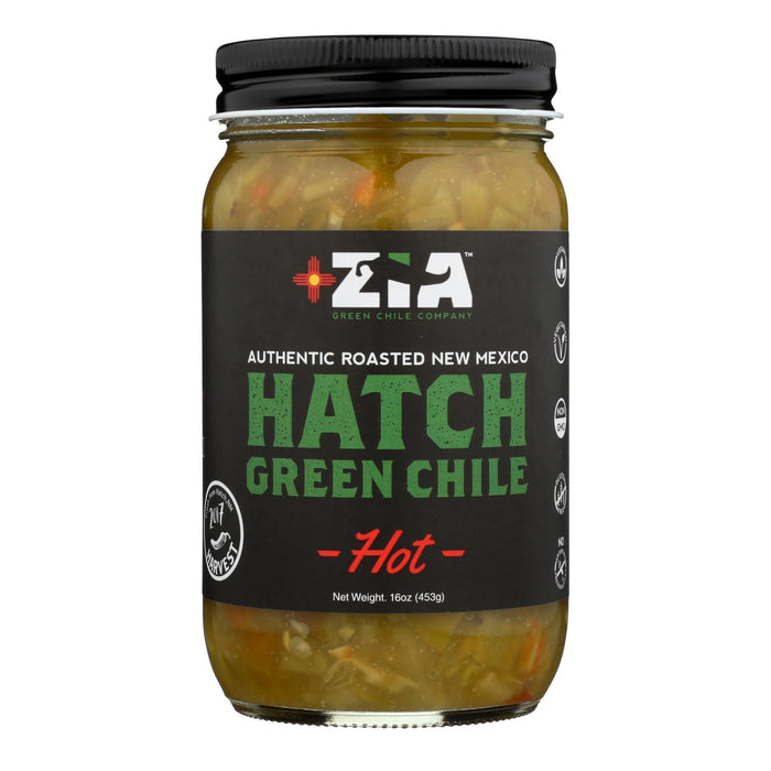Hatch Hot Green Chile, 6 Pack - 16 Oz. Zia Green Chile Company