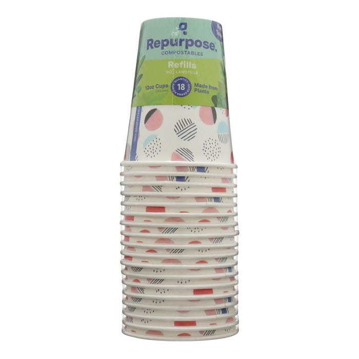 Repurpose Compostable 12oz Cups (Case of 12 - 18ct)