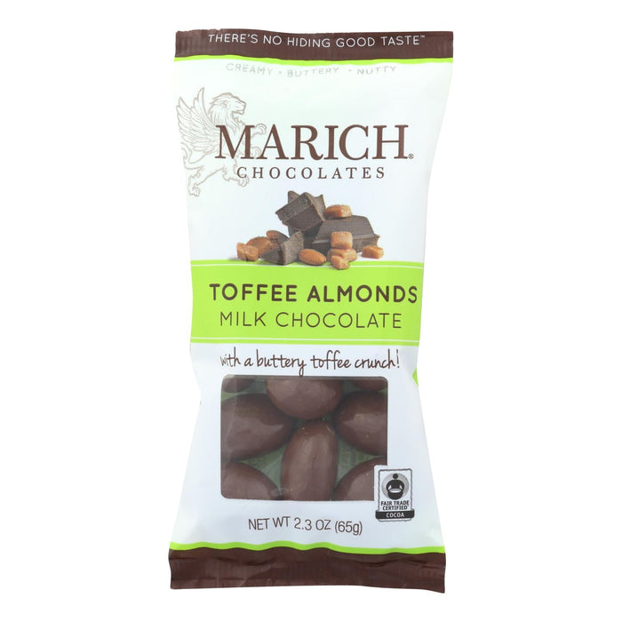 Marich Milk Chocolate Toffee Almonds (Pack of 12 - 2.3 Oz.)