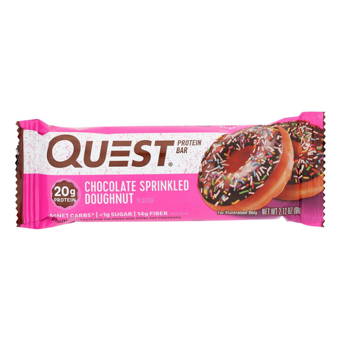 Quest Bar Chocolate Sprinkled Doughnut (Pack of 12 - 2.12 Oz.)