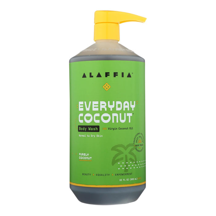 Alaffia Purely Coconut Body Wash with Coconut and Coffee Berry - 32 Fl. Oz.