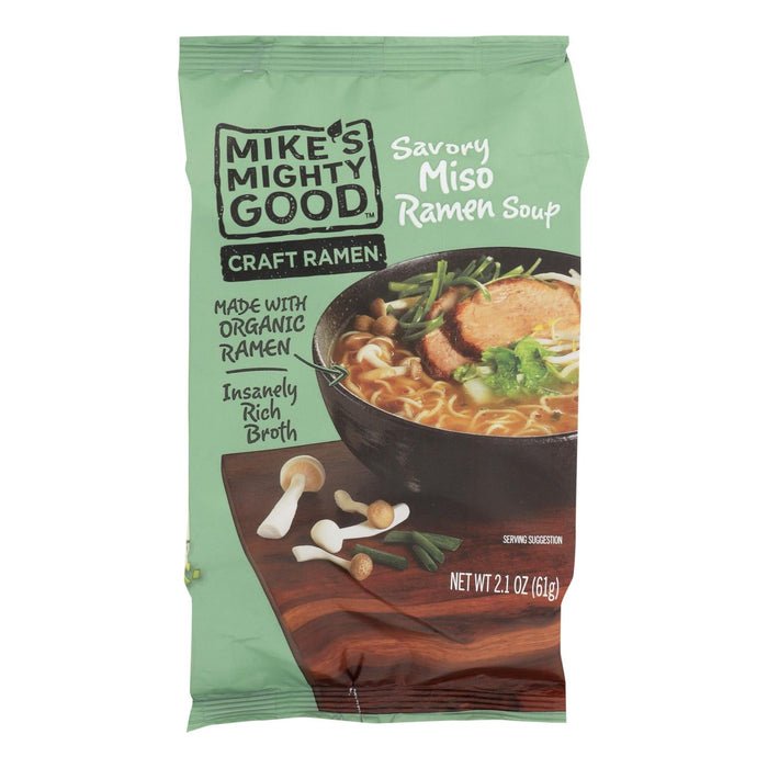 Mike's Mighty Good Savory Miso Ramen Soup Bowls (Pack of 7 - 2.1 Oz. Each)