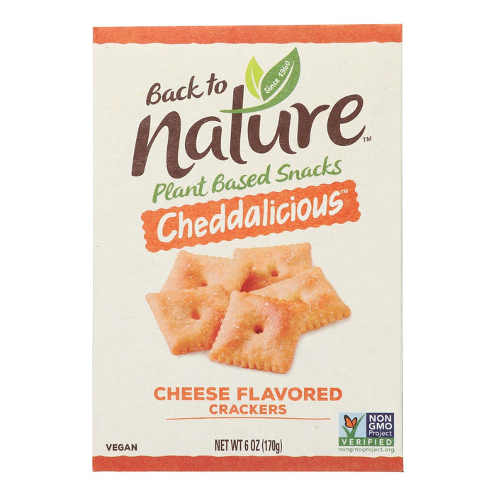 Back To Nature Cheddalicious Crackers (Pack of 6 - 6 Oz. Each)