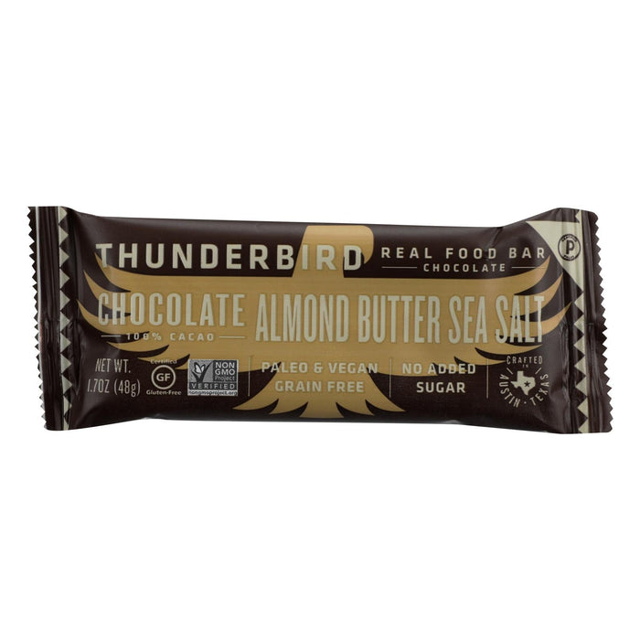 Thunderbird Bar Almond Butter Sea Salt Chocolate (Pack of 12 - 1.7 Oz.)