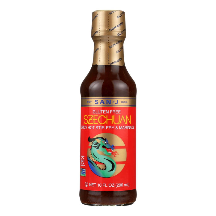 San-J Szechuan Cooking Sauce, Pack of 6, 10 Fl Oz