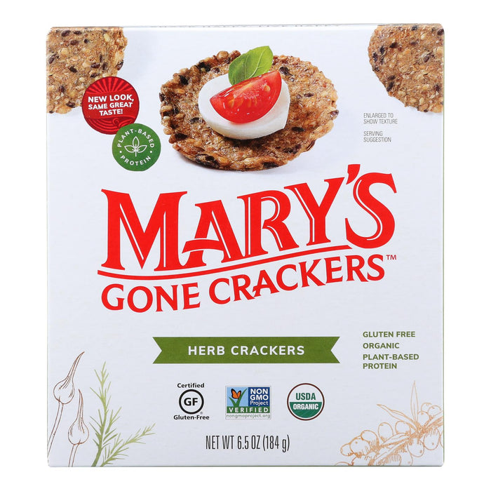 Mary's Gone Crackers Herb Crackers, 6.5 Oz., Pack of 6